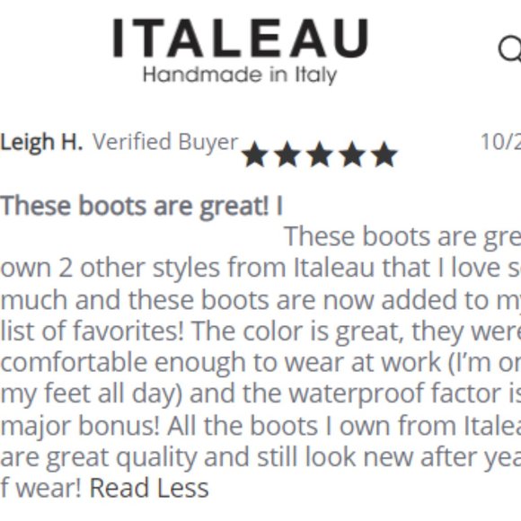 Handmade in Italy 100%WATERPROOF All Leather Soft Padded Low Heel Ankle boot 8us - Picture 9 of 9